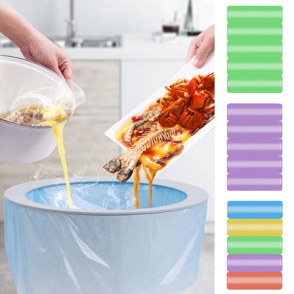 Afval Zak Wegwerp 7 Kleuren Grote Capaciteit Wegwerp Plastic Vuilnis Afval Tas Verwijdering Vuilniszak 5 Rolls/Tas