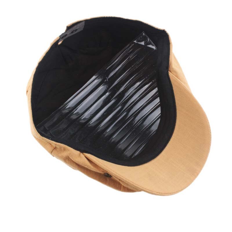 Gorro estilo británico para hombre, gorra de algodón Ascot, caqui, Retro octogonal plana, para Otoño e Invierno