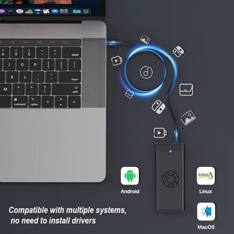 10Gbps M.2 NVME SATA SSD Case with Built-in Cooling Fan TypeC SSD Enclosure NVME NGFF SSD Adapter Support M.2 2242 2260 2280