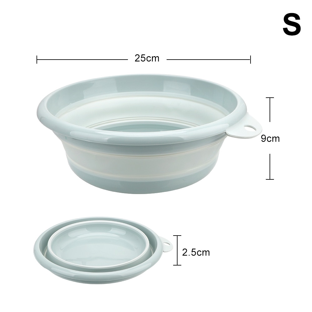Portable Foldable Basin Car Wash Bucket Folding Laundry Tub PP for Tourism Outdoor Fishing Camping Save Space