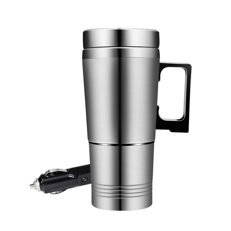 Taza térmica de 12/24V de acero inoxidable para calentar coches, leche, agua , café, té, taza térmica para viajar, Camping, vehículo, taza térmica