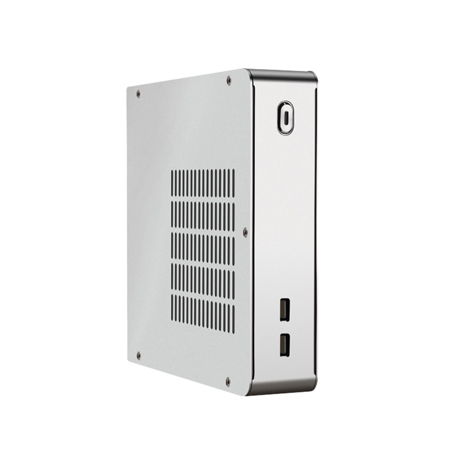 E.mini U3 Thin MINI-ITX Case Aluminum PC Chassis HTPC Dual USB2.0 computer case