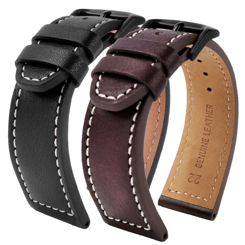 Bracelet de montre en cuir véritable souple et confortable pour Citizen Eco-Drive CA0695-17E série Ca4210 Aw1360, accessoires de bracelet de montre pour hommes 22mm
