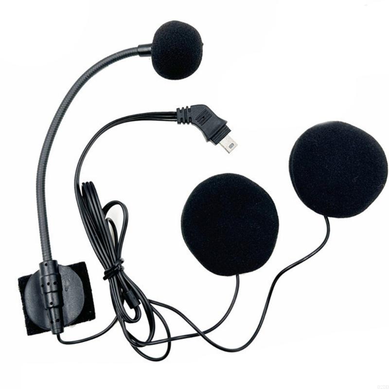 02DD Half Face Helm Kopfhörer Kopfhörer Helm Intercom Headset mit Mikrofon Geräuschunterdrückung