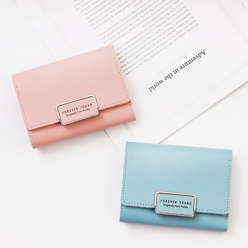 Wallet Women Leather Female Slim wallet Hasp Clutch Short Wallet Women Purse Card Holder Ladies Purse