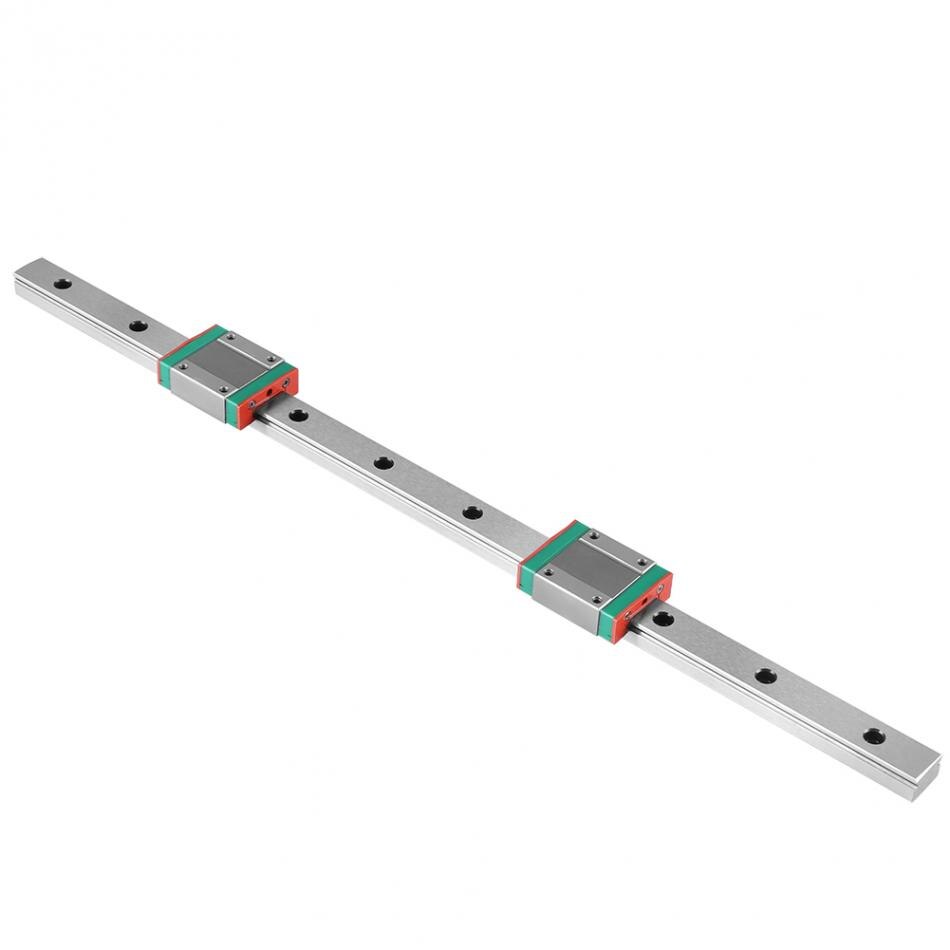 400mm/15.7inch Steel Linear Sliding Rail Miniature Guide Rail with 2 Block