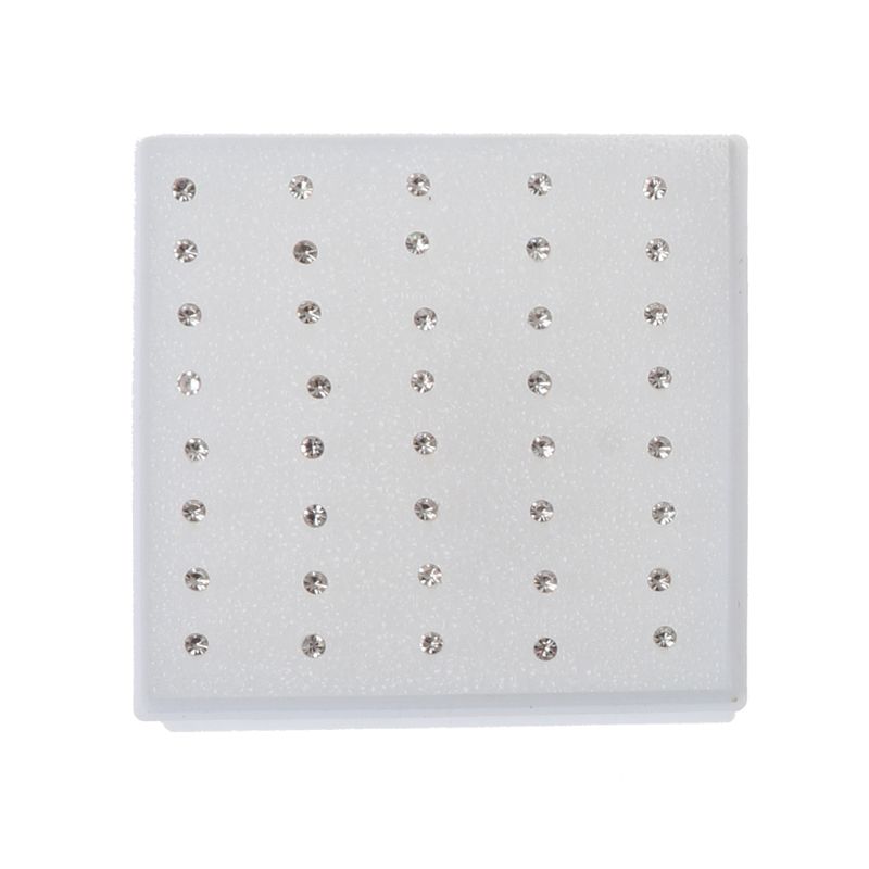 Brincos pequenos coloridos de plástico com strass, 20 pares de brincos pequenos, brincos hipoalergênicos para mulheres, moda feminina: White 2mm