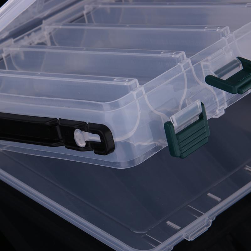 Double Sided Ten Compartment Wooden Shrimp Box Fishing Bait Box Lures Bait Case Transparent Shrimp Fish Tackle Boxes Pesca Iscas