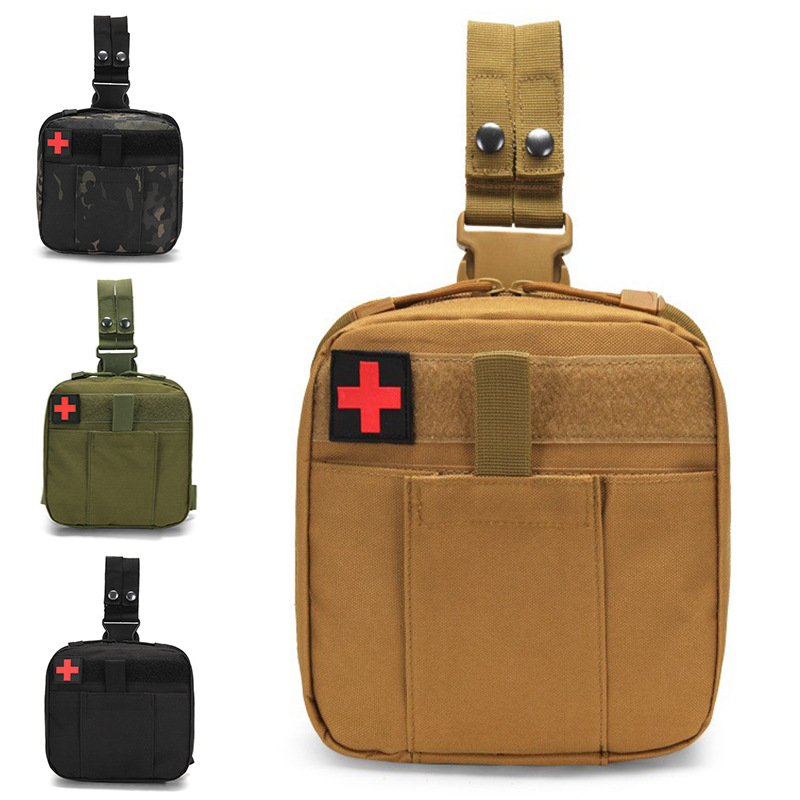 Bolsa para pierna caída, Kit médico, botiquín de primeros auxilios, paquete de muslo Molle para el lugar de trabajo, al aire libre, Camping, senderismo, bolsa de herramientas EDC