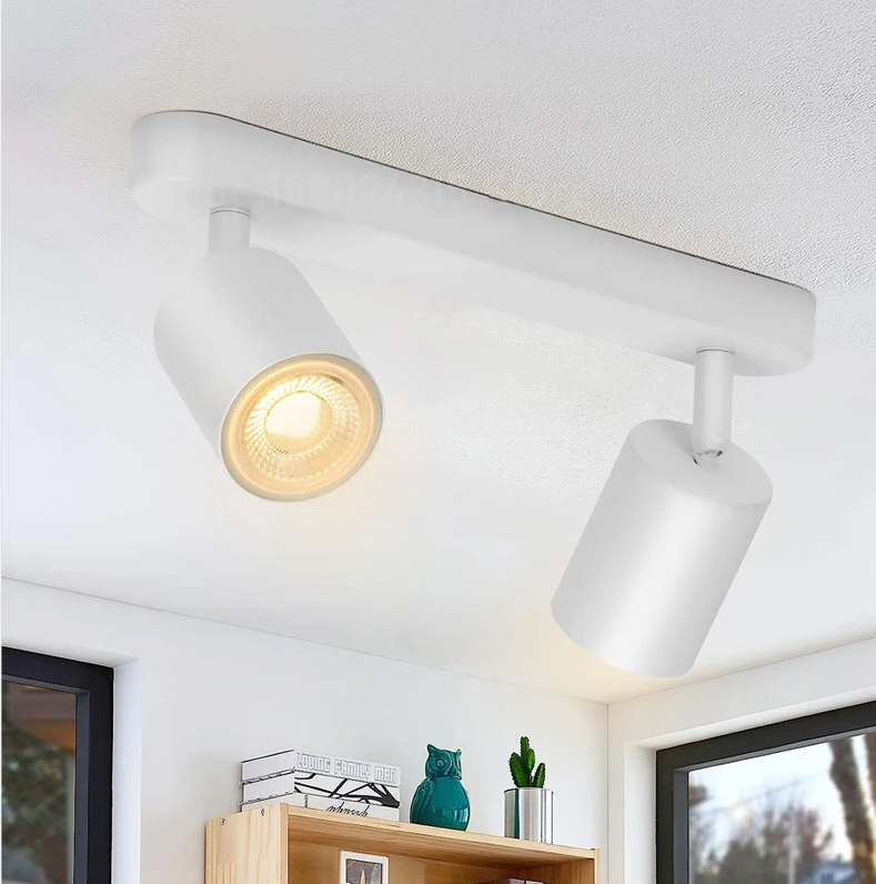 Dæmpbar led  gu10 spotlight tøjbutik baggrundsvægspotlight 7w 12w stilampe overflademonteret loftspotlight  ac 220: Lysegrøn / Sort