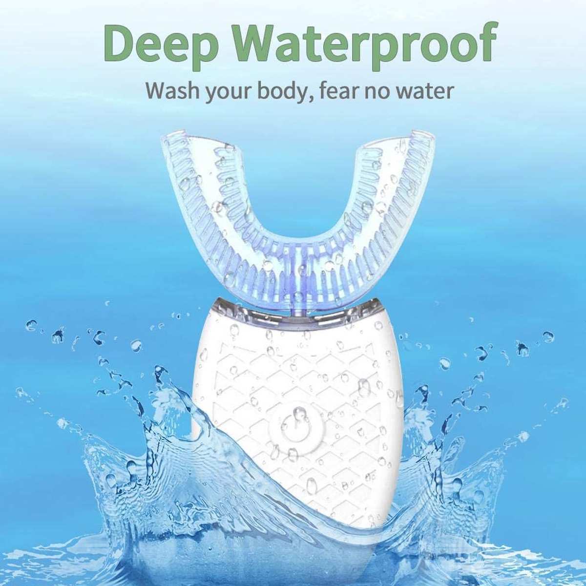 360 grad Intelligente Sonic Elektrische Automatische Zahnbürste Ultra sonic Zahn Pinsel U Form Kopf Mundstück Mit USB Ladegerät