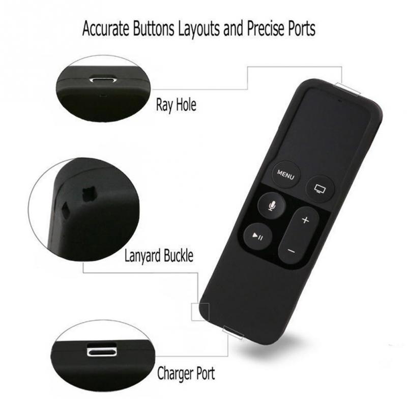 Kleurrijke Silicone Voor Apple Tv 4 Afstandsbediening Beschermhoes Cover Skin Waterdichte Stof Opbergtas Organizer #0831