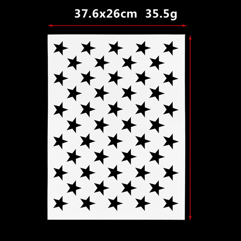 Twinkle Star Shaped Reusable Stencil Painting Art DIY Home Decor Scrapbook Album Cards Crafts Kids Handmade Painting Template