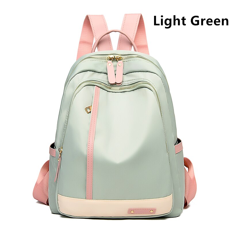 Casual Oxford Rugzak Mode Reizen Tote Packbag Voor Tiener Meisje Schooltas Rugzakken Vrouwelijke Packbags: Light Green