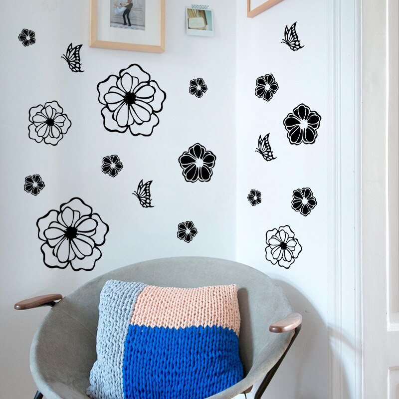Adhesivos para pared y frigorífico 3D, pegatinas de mariposas para el hogar DIY, calcomanías para pared, calcomanías autoadhesivas de PVC para habitación de niños