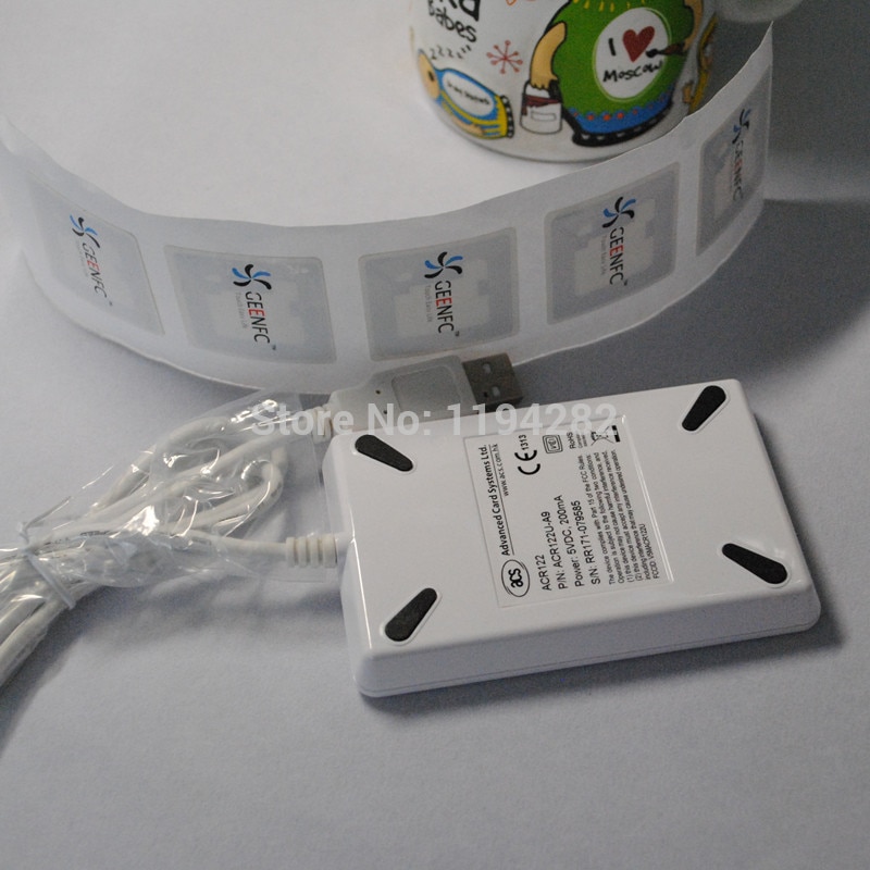 Acr 122u nfc-lukija kirjoittaja usb-liitäntä  + 5 kpl 213 nfc-tunniste  + 2 kpl uid-kortti + ilmainen sdk