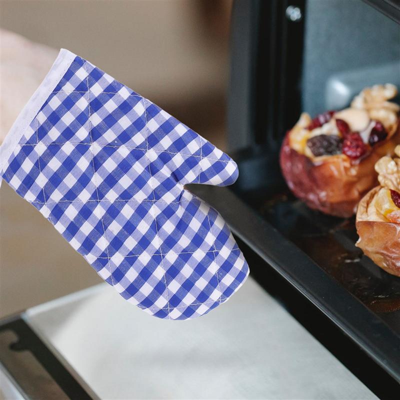 Guantes de cocina resistentes al calor para niños, manoplas de poliéster para microondas, 2 piezas