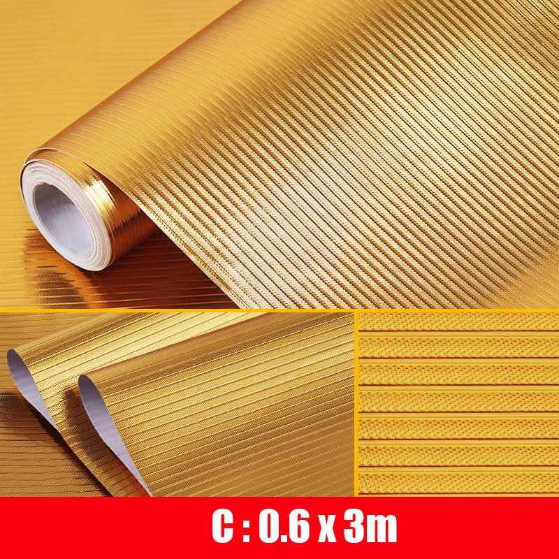 Household Waterproof Cabinets Stickers 0.6m*3/5m Kitchen Oilproof Sticker Table Cover Mat Sticker Self-adhesive Drawer Wallpaper: C(0.6x3m)