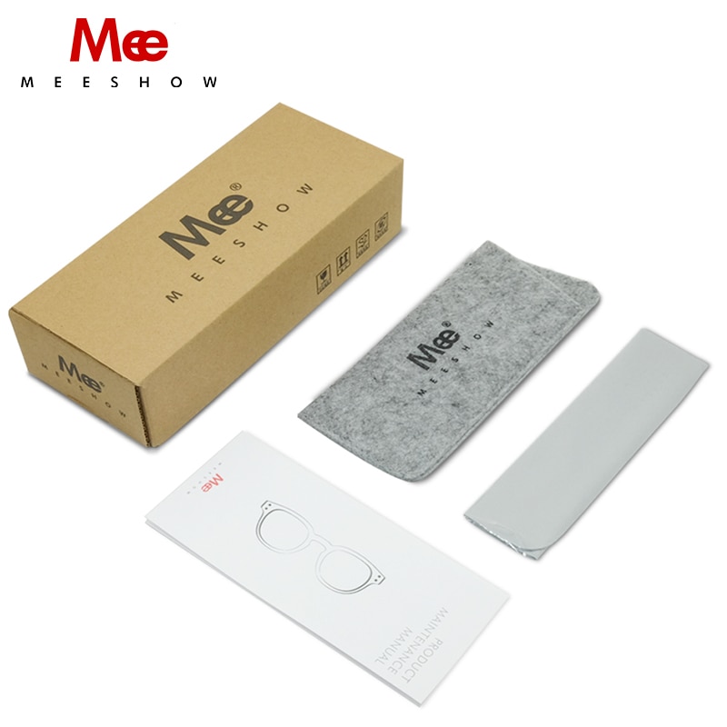 Meeshow Men Women Anti-Blue Multifocal Round Shape Reading Glasses From Italy Optical Metal Vulture Plating Templs