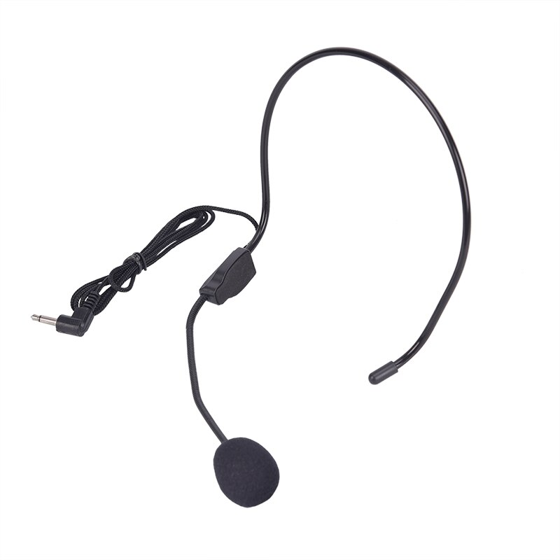 Draagbare Headset Microfoon Wired 3.5Mm Moving Flexibele Oortelefoon Dynamische Jack Mic Voor Luidspreker Gids Onderwijs Lezing