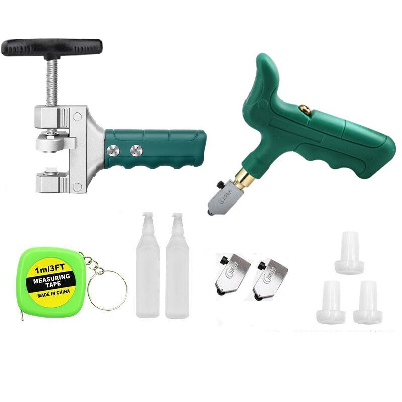 thumbnail interactive-video image 1 of Tile Cutter 24 Inch Pistol Grip Oil Feed Glass Cutter Stained Glass Cutting Tool 3 Pack Glass Cutter Tool 1 of 9