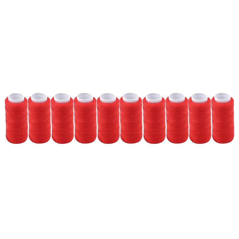 10pcs/pack 200 Yards/Spool Sewing Thread Cord Machine Embroidery Thread Home Carfts Supplies: red
