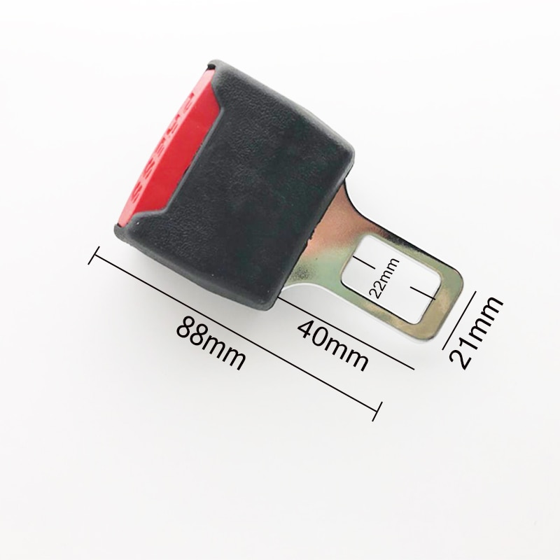 2 Color 1 Pc Car Seat Belt Clip Extender Safety Seatbelt Lock Buckle Plug Thick Insert Socket Black / Grey