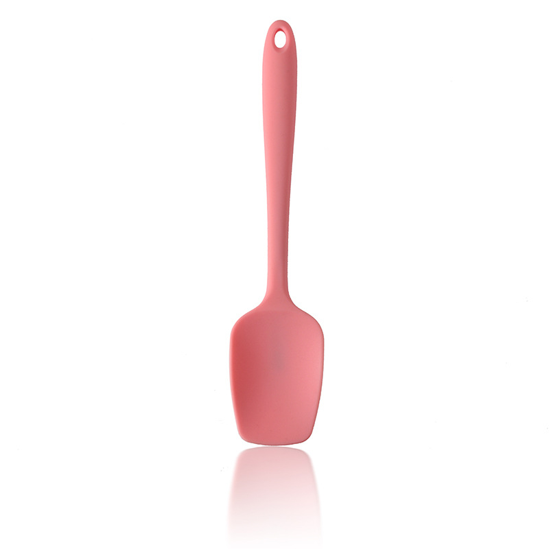 Food Grade Silicone Spatula Spoon Scraper Heat-Resistant Flexible Baking Mixing Spoon Buttter Ice Cream Scoop Kitchen Tools: Pink