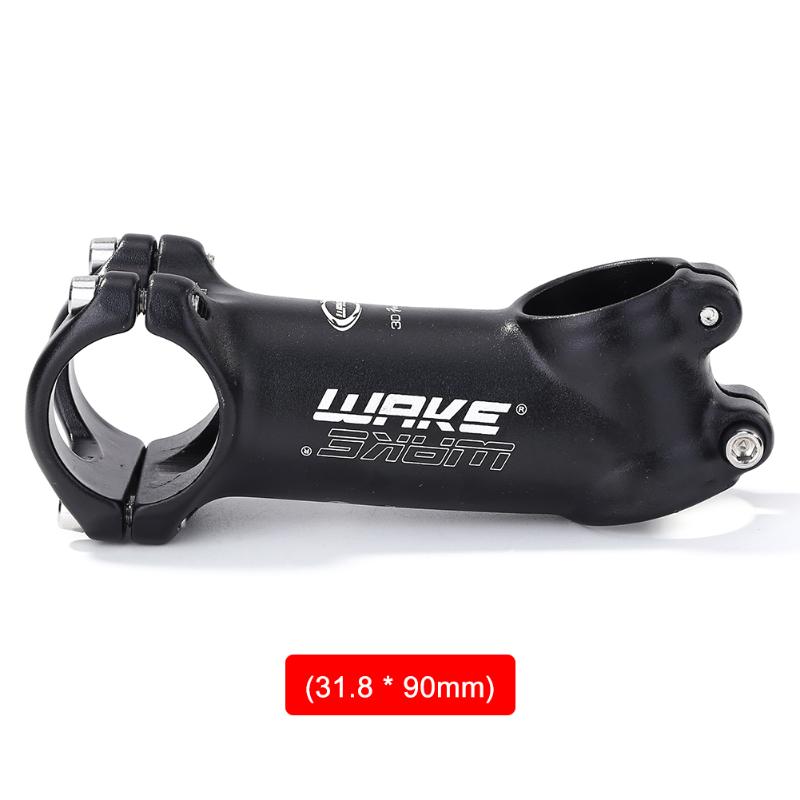 Potence de vélo wake 31.8mm tiges avant vtt, partie 70/80/90/100/110mm, potence de vélo en alliage d'aluminium, potence de guidon de vélo à 17 degrés: 90mm