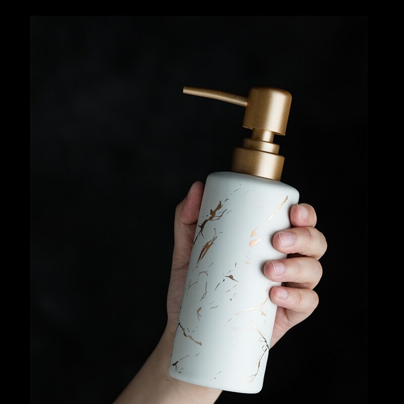 Marmorierung Keramik Lotion Flasche Schlecht Lieferungen Zubehör Händewaschen Flüssigkeit Abfüllung Seife Spender Tragbare Seife Spender