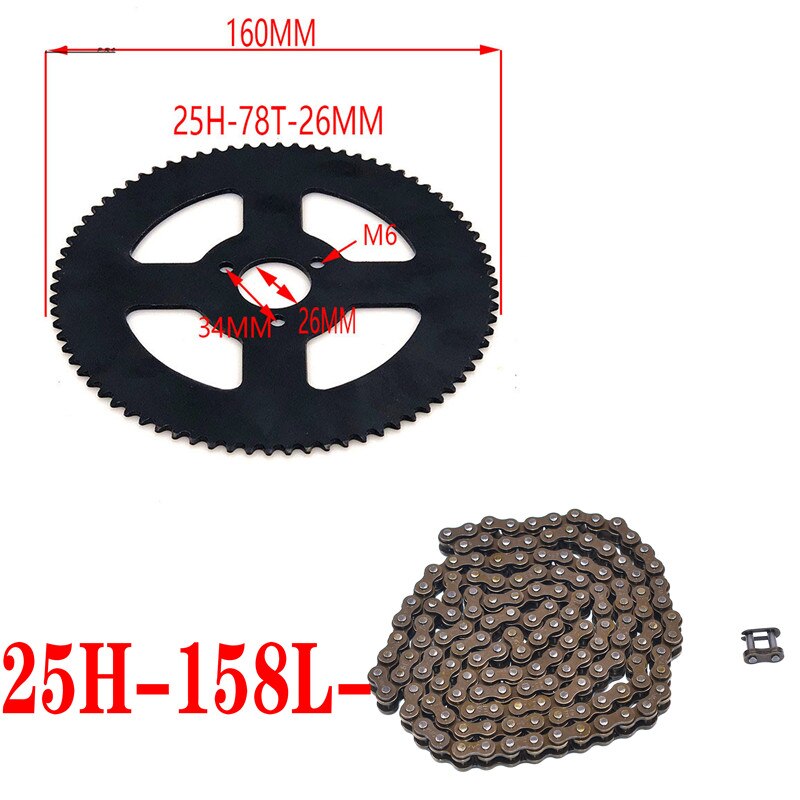 25H 55T 65T 68T 70T 80T 92T Tand 29/54/55mm Tandwiel Voor 47CC 49CC Mini Moto Atv Quad Dirt Pit Pocket Bike: C