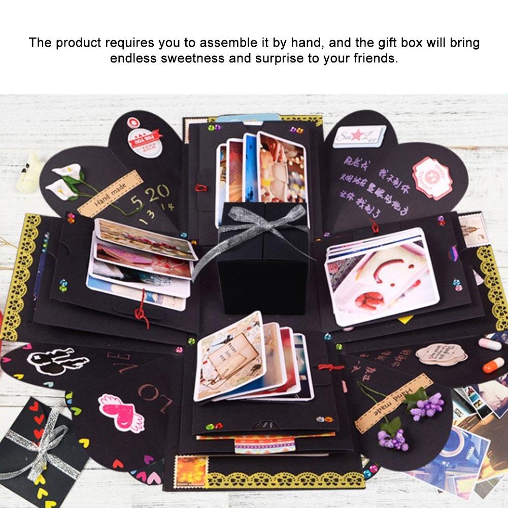 DIY Explosion Box Box 5 Layer DIY Photo Album Package Handmade Memory Scrapbook Photo Album Anniversary Birthday
