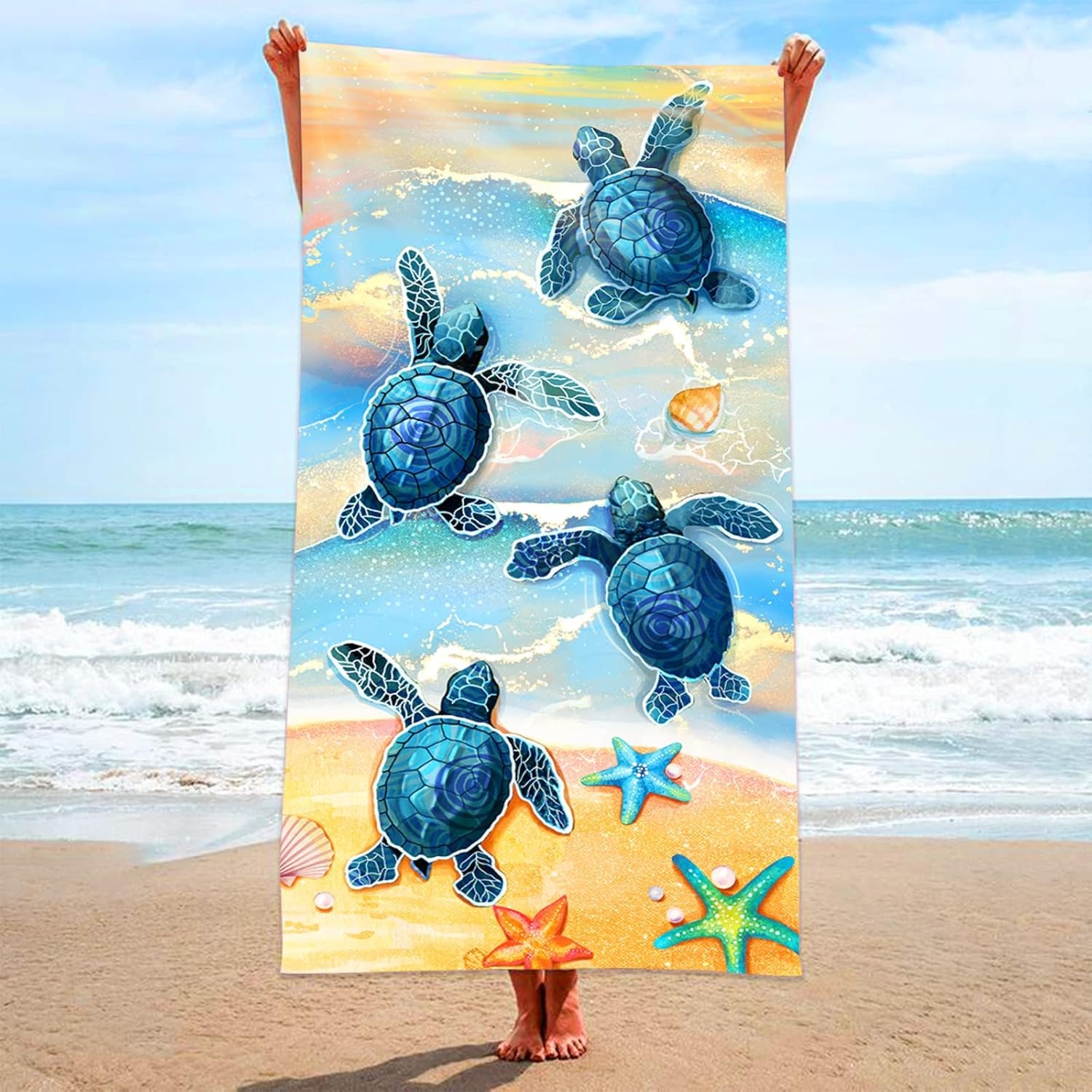 1pc strandhanddoeken met octopuspatroon, ideaal voor familie, vrienden, sneldrogend, zandvrij, voor bad, yoga, toerisme, strand, kamperen en zwemmen.: Xs (oud) / Groente