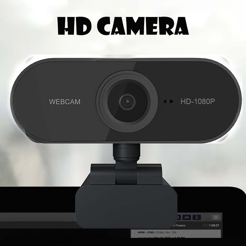 Mini Draaibare Hd 1080P Webcam Computer Pc Web Camera Met Microfoon Camera 'S Voor Live-uitzending Video Bellen Conferentie Werk