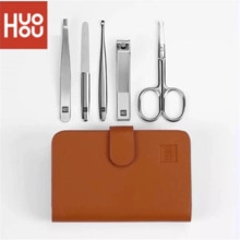 Xiaomi Mijia Huohou 5 sztuk nowy manicure obcinacz robić paznokci nos trymer robić włosów przenośny zestaw higieny podróży ze stali nierdzewnej paznokci nóż