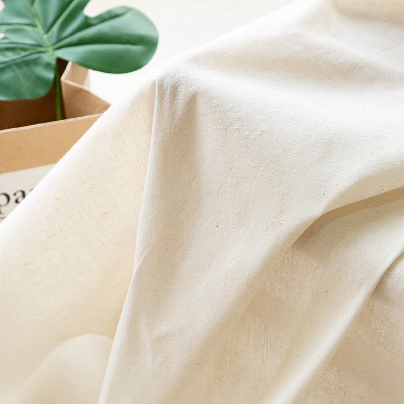 Natural Color Single Layer Cotton Gauze Fabric a Bit Rough For Sewing Homemade Crafts 50*90 Cm/Piece W300601