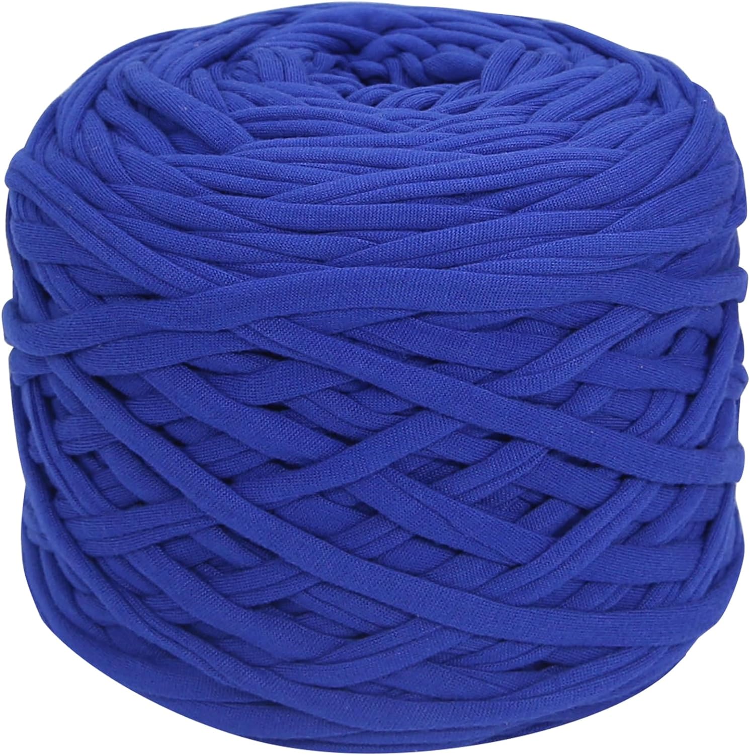 400 g/unidad de hilo de tejer grueso, tela elástica de hilo para camiseta, bolsa DIY, manta, cojín, proyectos de ganchillo: Azul oscuro