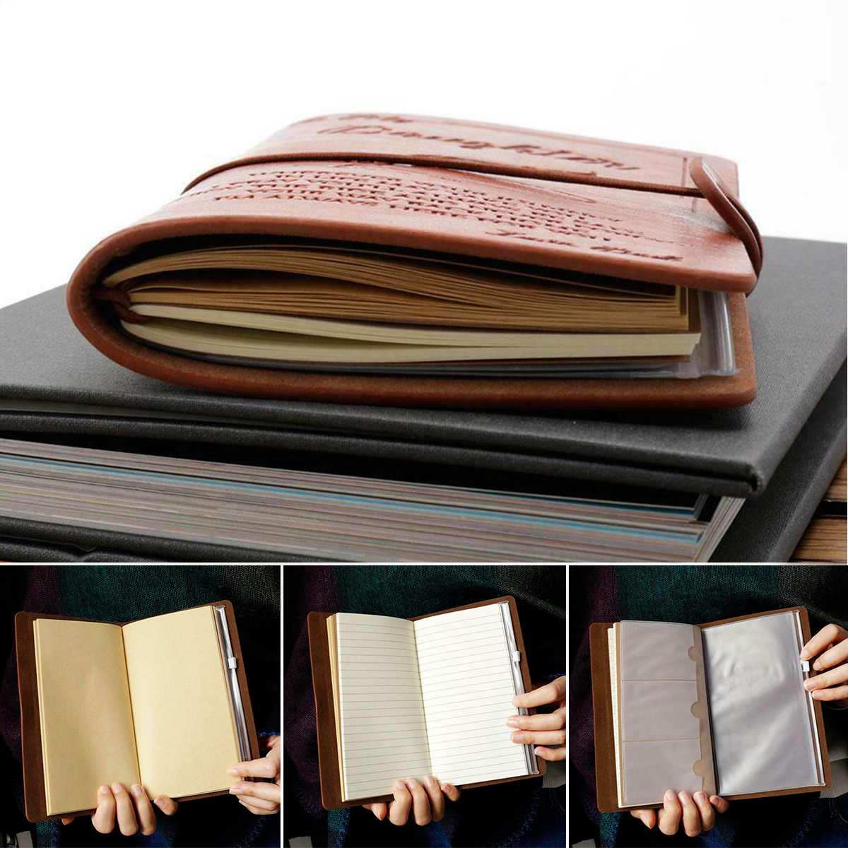 Vintage Notebook Leather Traveler Notebook My Dear Granddaughter Love Grandma Diary A6 Notepad Planner Engraved Notebook Diary