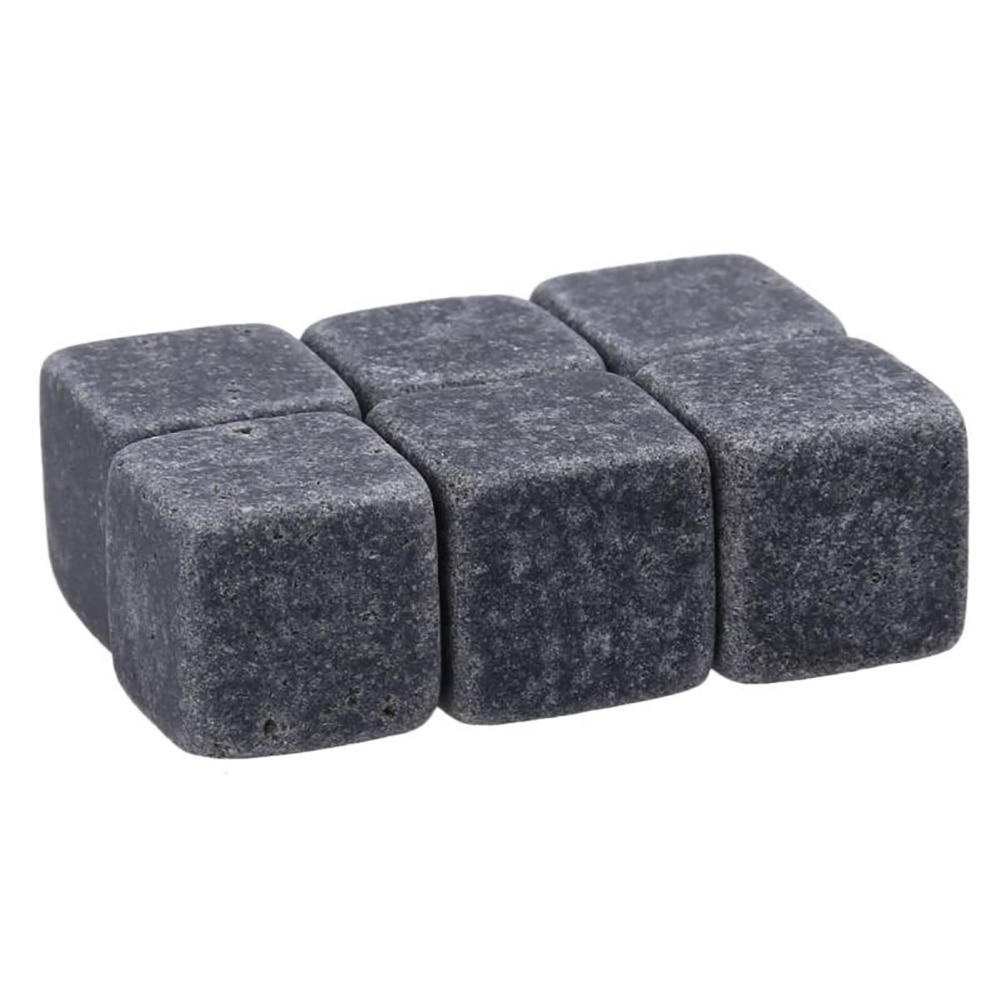 Cubetti di ghiaccio in marmo bere raffreddatore raffreddamento cubetto di ghiaccio rocce Whisky cocktail palla di ghiaccio stampo per ghiaccio creatore sbarra attrezzo da cucina 6 pz: nero