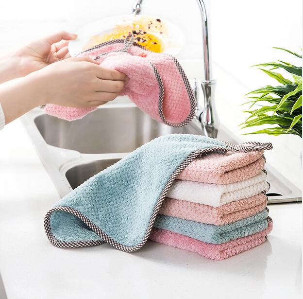 Vaskeklud køkkenrengøringshåndklæde klude effektiv superabsorberende mikrofiber rengøringsklud hjem vaskeskål anti-fedt tørring: 5
