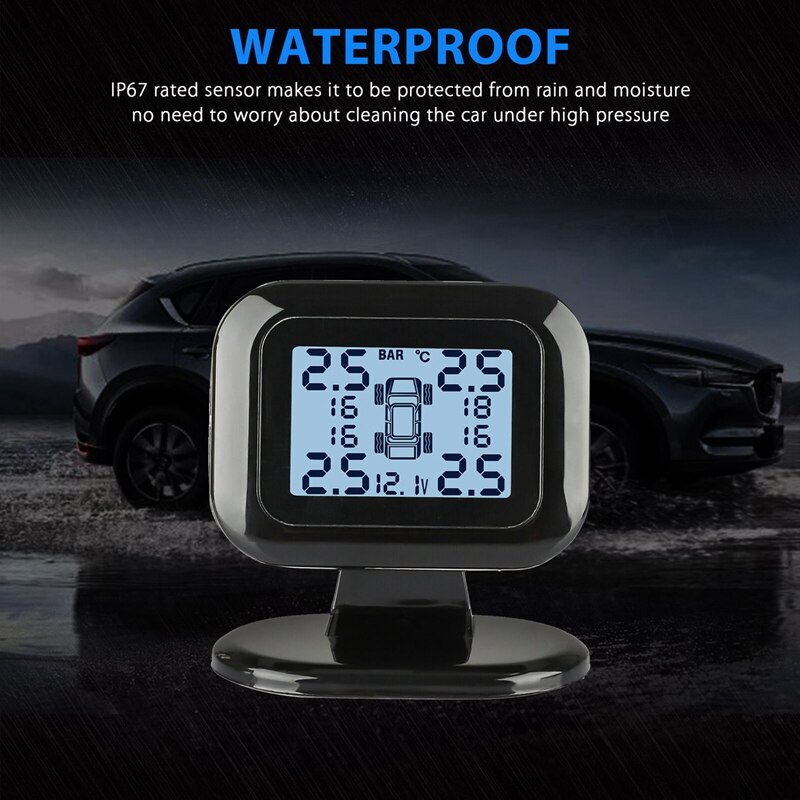 Q2 Car Wireless External TPMS Sensor USB Auto Tire... – Grandado