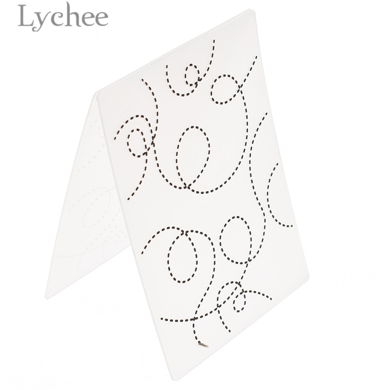 Lychee Leven Bladeren Dot Huis Gebogen Plastic Embossing Map Voor Scrapbooking Diy Album Plastic Sjabloon Stempel Kaart Maken