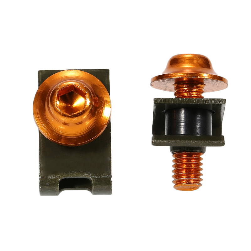 10pcs M5 5mm Auto Shell Screw Aluminium Bolts Fastener Clips Screw Spring Nuts Car Motorcycle Fairing Bolts Fastener Clips