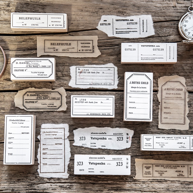 Resa jorden runt serie biljetter samling gummi trä stämpel set för diy scrapbooking kort dekoration prägling hantverk