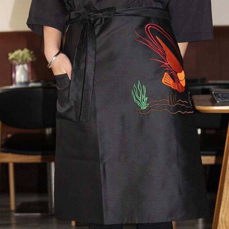 1pcs Sushi Chef Practical Apron Japanese Restaurant Bar Adult Work Uniform Waist Embroidery Unisex DAJ9292: Pattern 6