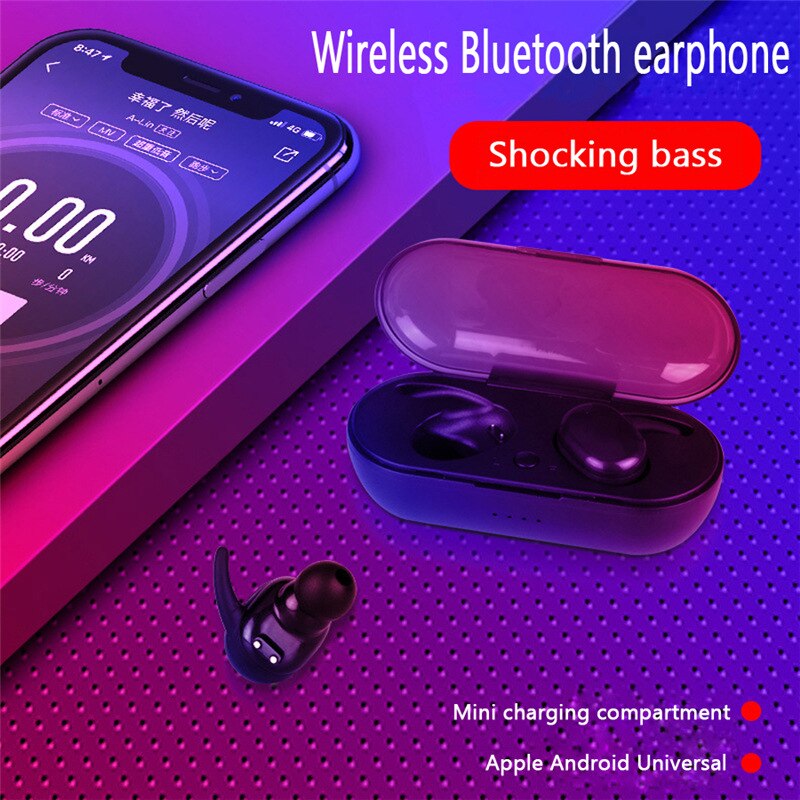 TWS4 Oortelefoon Bluetooth Jerry 5.0 Touch Sport Waterdichte Binaural Draadloze Bluetooth Oordopjes Met Opladen Bin Oortelefoon