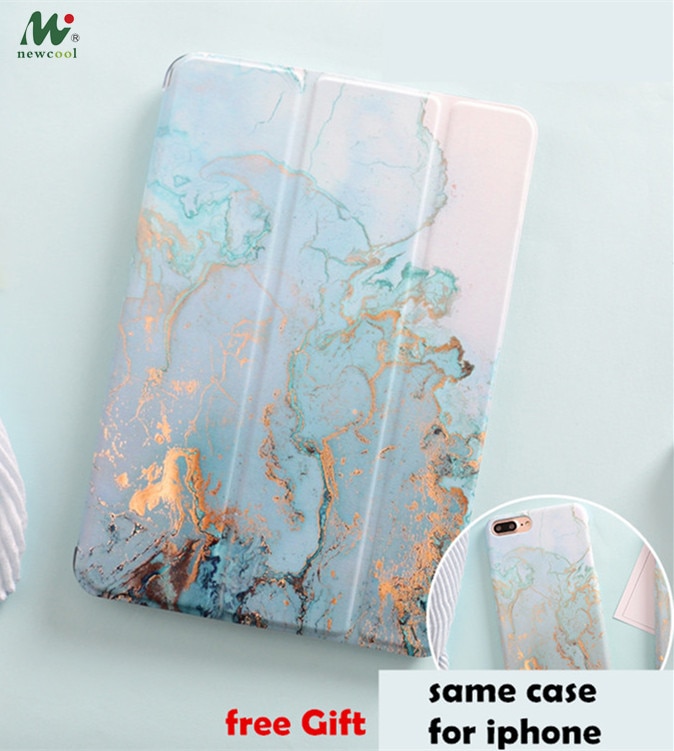 Marble Magnet Flip Cover For iPad Pro 9.7 11 air 10.5 12.9 10.2 Mini 1 2 3 4 mini5 Tablet Case cover for iPad 9.7