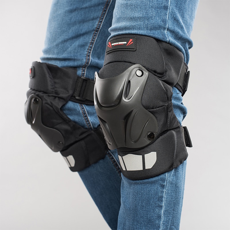 ROCK BIKER Motorcycle Knee Pads Motocross Knee Protector Guard Moto Knee Protector Cold-Proof Crashproof Protective Gear Guards