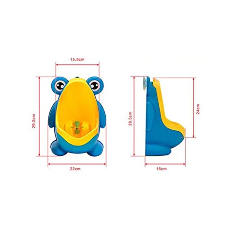 Grenouille Pipi Formation Mignon Pot Formation Urinoir pour Les Garçons avec Drôle Visant Cible Urinoirs pour Enfant En Bas Âge Garçon (Bleu)