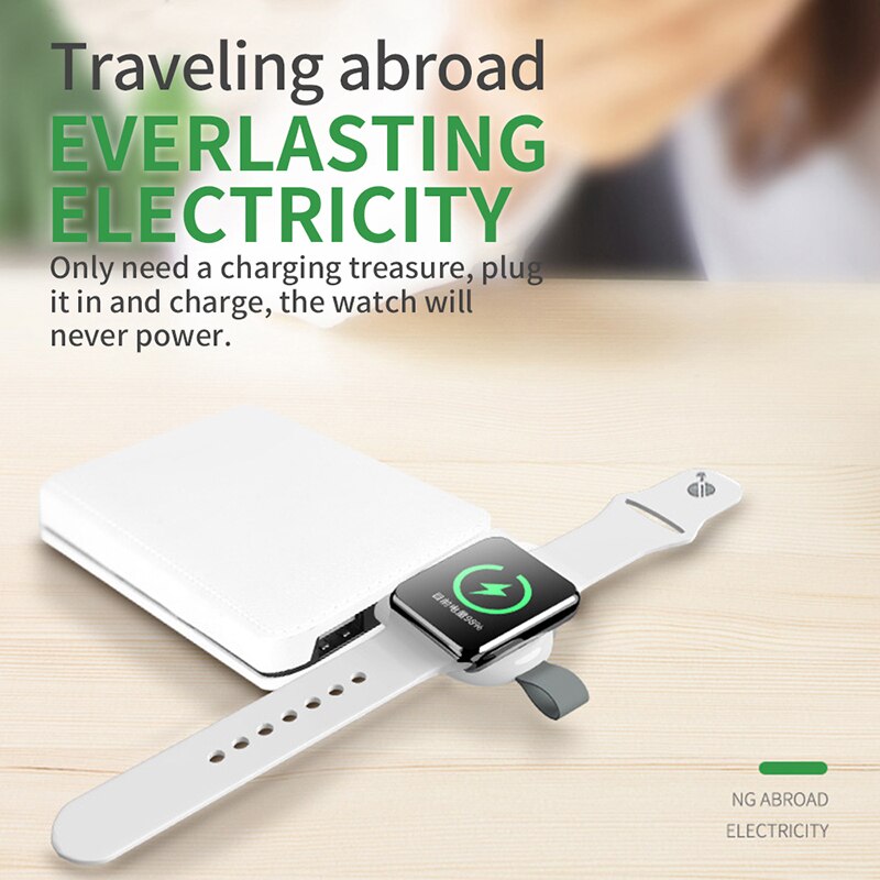 Wireless Charger Base iwatch magnetic charger 2W MAX small portable USB connection Wireless charging watch charger ABS+PC